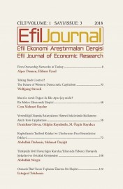 Efil Ekonomi Araştırmaları Dergisi; Cilt: 1 Sayı: 3
